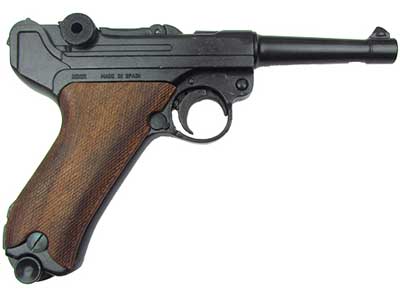 Replica Denix German Luger Parabellum P-08 WWI - WWII Non-Firing Replica Wood Grips