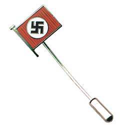 PIN207 - Swastika Flag Pin in RED Enamel